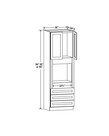 Evercraft Cabinetry Shaker Navy Blue - 30"W X 84"H X 24"D - Oven Pantry Double Doors One Large Open Shelf And Three Bottom Drawer