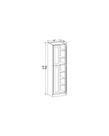 Evercraft Cabinetry Shaker White Wall Pantry 24W x 84H x 24D
