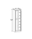 Evercraft Cabinetry Shaker Navy Blue - 24"W X 84"H X 24"D - Utility Pantry Four Doors Two Adjustable Top Shelves And Three Bottom Shelves