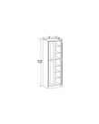 Evercraft Cabinetry Shaker White - Utility Pantry - 30"W X 24"D X 84"H. Two Adjustable Top Shelves, Three Bottom Shelves. Note: Roll Out Shelf Kits Available.