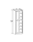 Evercraft Cabinetry Navy Blue - Wall Pantry - 30"W x 84"H x 24"D - 4D, 5S