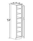 Evercraft Cabinetry Shaker White - Utility Pantry - 18"W X 24"D X 90"H. Two Adjustable Top Shelves, Three Bottom Shelves. Note: Roll Out Shelf Kits Available.