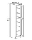 Evercraft Cabinetry Shaker White Wall Pantry 18W x 90H x 24D