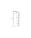Evercraft Cabinetry Shaker White Wall Pantry 18W x 90H x 24D