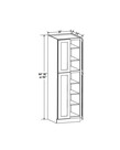 Evercraft Cabinetry Shaker Navy Blue - 30"W X 90"H X 24"D - Utility Pantry Four Doors Two Adjustable Top Shelves And Three Bottom Shelves