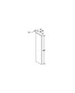 Evercraft Cabinetry Shaker White - Wall Filler - 3"W X 42"H