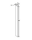 Evercraft Cabinetry Shaker White Wall Filler 3W x 96H