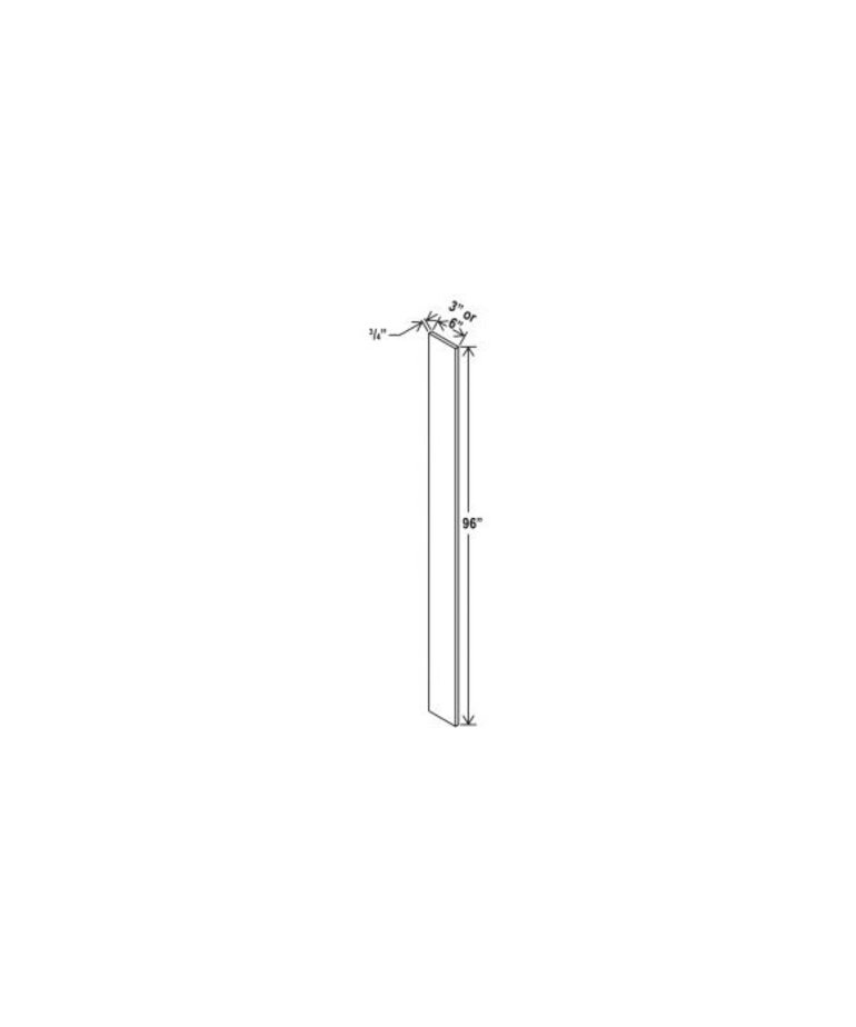 Evercraft Cabinetry Shaker White Wall Filler 3W x 96H