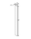 Evercraft Cabinetry Navy Blue - Tall Filler - 3"W x 96"H x 3/4"D