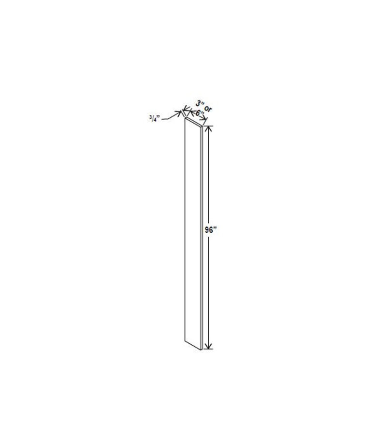 Evercraft Cabinetry Navy Blue Wall Filler 3W x 96H