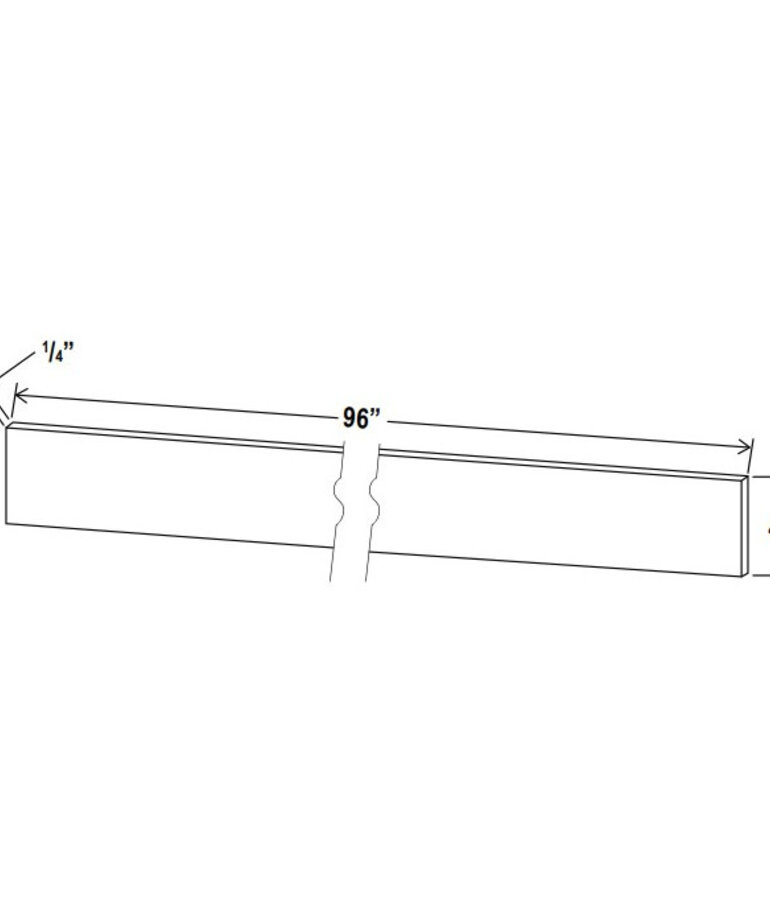 Evercraft Cabinetry Shaker White Toe Kick 4-3/8" x 96"