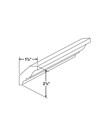 Evercraft Cabinetry Shaker White Crown Molding 2-13/32" x 96"