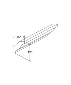 Evercraft Cabinetry Shaker White Crown Molding 2-13/32" x 96"