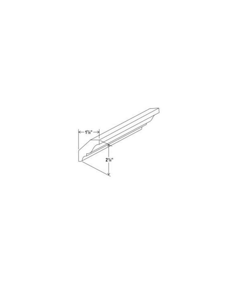 Evercraft Cabinetry Shaker White Crown Molding 2-13/32" x 96"