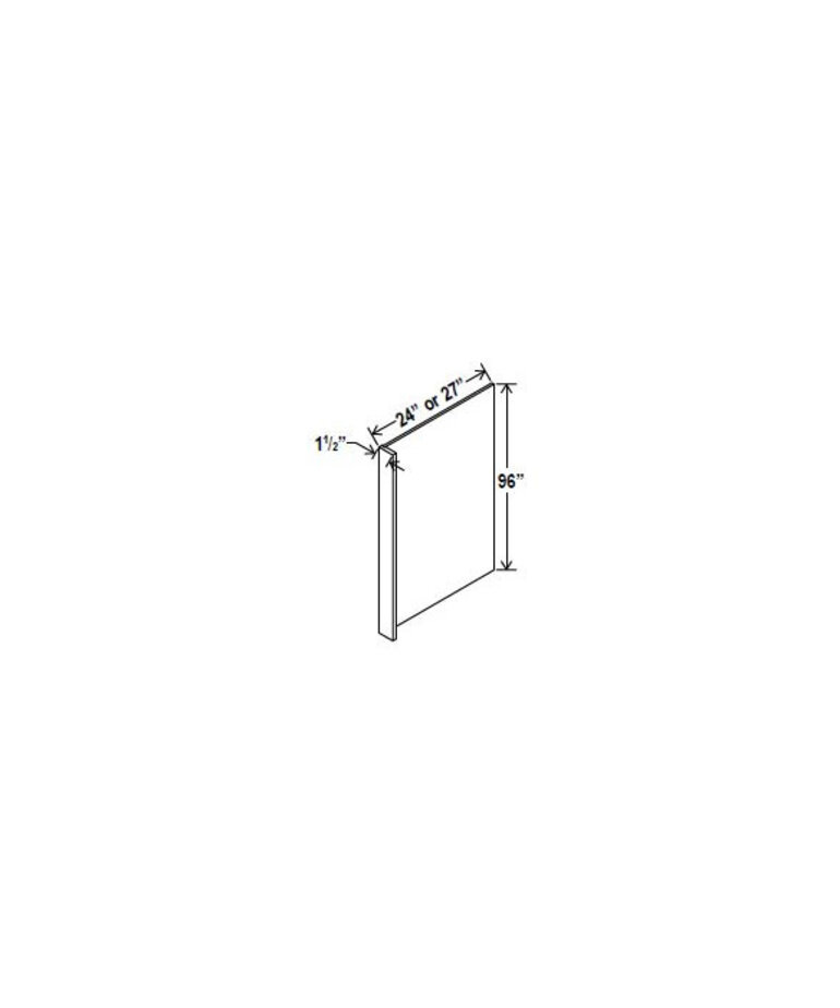 Evercraft Cabinetry Shaker Navy Blue - Refrigerator End Panel