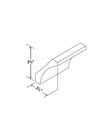 Evercraft Cabinetry Shaker White - Cove Crown Moulding - 3 1/2"D X 3 5/8"H X 96"W