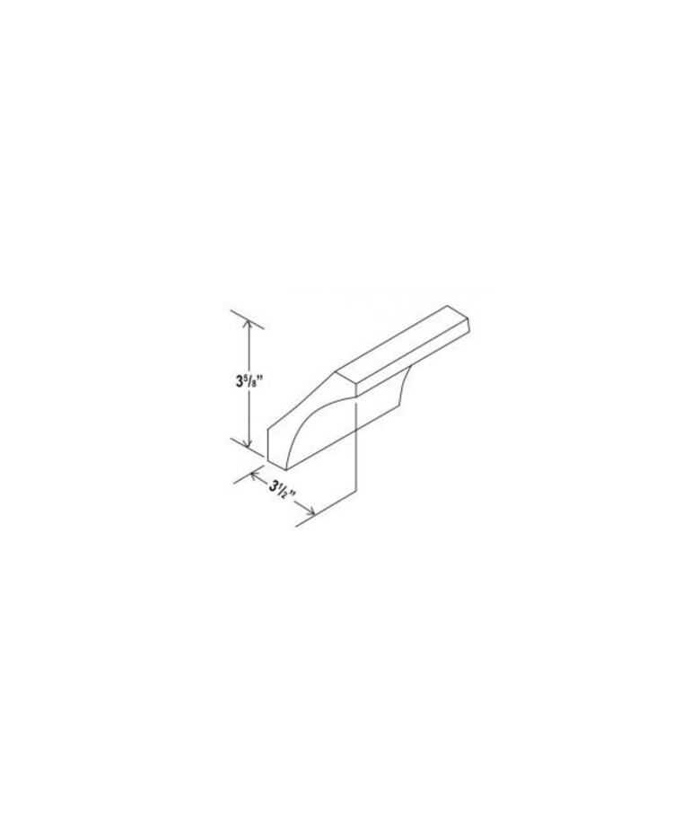 Evercraft Cabinetry Shaker White Crown Molding Cove 4-1/2" x 96"