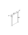 Evercraft Cabinetry Shaker White - Dishwasher Return Panel - 3"W X 34-1/2"H X 24"D Plywood With 3"W Filler