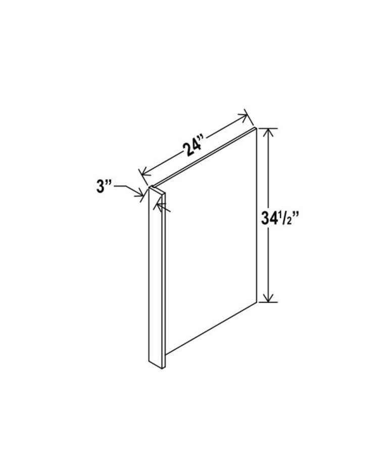 Evercraft Cabinetry Shaker White Dishwasher Panel