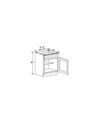 Evercraft Cabinetry Shaker Gray Base 12W - 1 Drawer 1 Door 1 Shelf