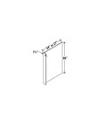 Evercraft Cabinetry Shaker White Refrigerator End Panel 24W x 96H