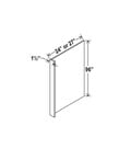 Evercraft Cabinetry Skin Panel 96H x 36W