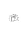 Evercraft Cabinetry Shaker Gray Base 33W - 2 Drawer 2 Door 1 Shelf