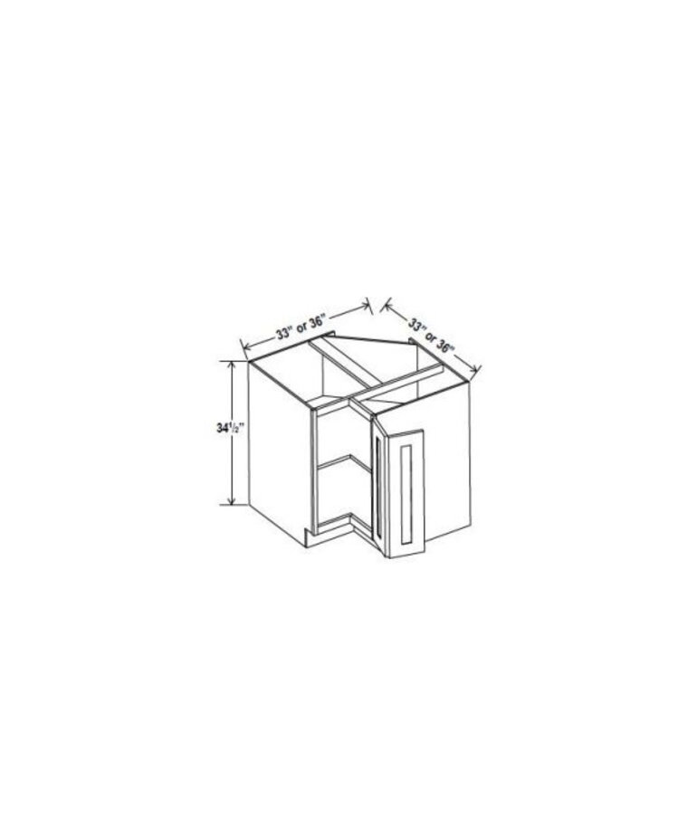 Evercraft Cabinetry Charleston White Lazy Susan 33x33 - 2 Doors
