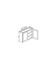 Evercraft Cabinetry Charleston White Wall 24W x 30H - 2 Door 2 Shelves