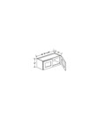 Evercraft Cabinetry Shaker Gray Wall 33W x 12H - 2 Door
