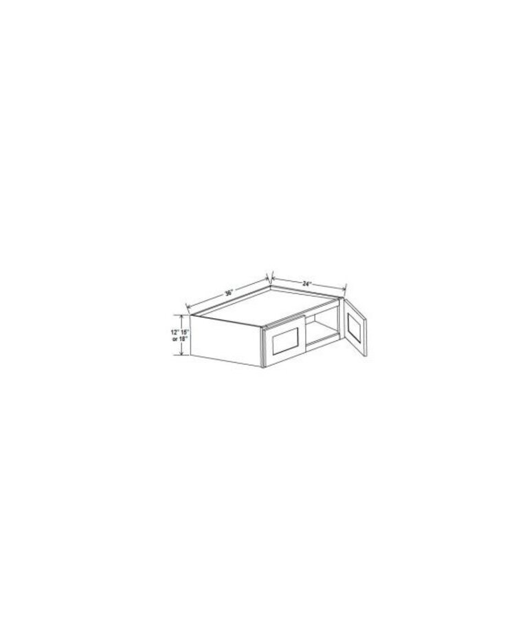 Evercraft Cabinetry Charleston White Wall 36W x 12H x 24D - 2 Door