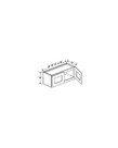 Evercraft Cabinetry Shaker Gray Wall 36W x 18H - 2 Door