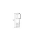Evercraft Cabinetry Charleston White Oven Cabinet 30W x 84H - Double Oven