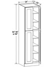 Evercraft Cabinetry Charleston White Wall Pantry 24W x 84H x 24D