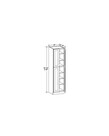 Evercraft Cabinetry Charleston White Wall Pantry 24W x 84H x 24D