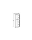 Evercraft Cabinetry Charleston White - Wall Pantry - 30"W x 90"H x 24"D - 4D, 5S