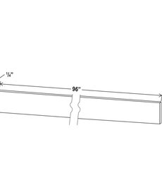 Evercraft Cabinetry Charleston White - Toe Kick 8’ Plywood - 96"L X 4-1/2"H X 1/8"D