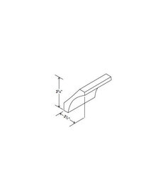 Evercraft Cabinetry Charleston White - Cove Crown Moulding - 96"L X 5"W X 3/4"D (Installation Height Is 3-5/8")