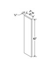 Evercraft Cabinetry Shaker Gray - Wall Filler - 3"W x 42"H x 3/4"D