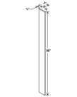 Evercraft Cabinetry Shaker Gray Wall Filler 3W x 96H