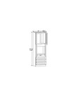Evercraft Cabinetry Shaker Gray - Single Oven Cabinet - 33"W X 84"H X 24"D - 2D, 3Drw