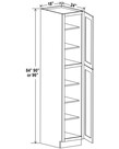 Evercraft Cabinetry Shaker Gray Wall Pantry 18W x 90H x 24D