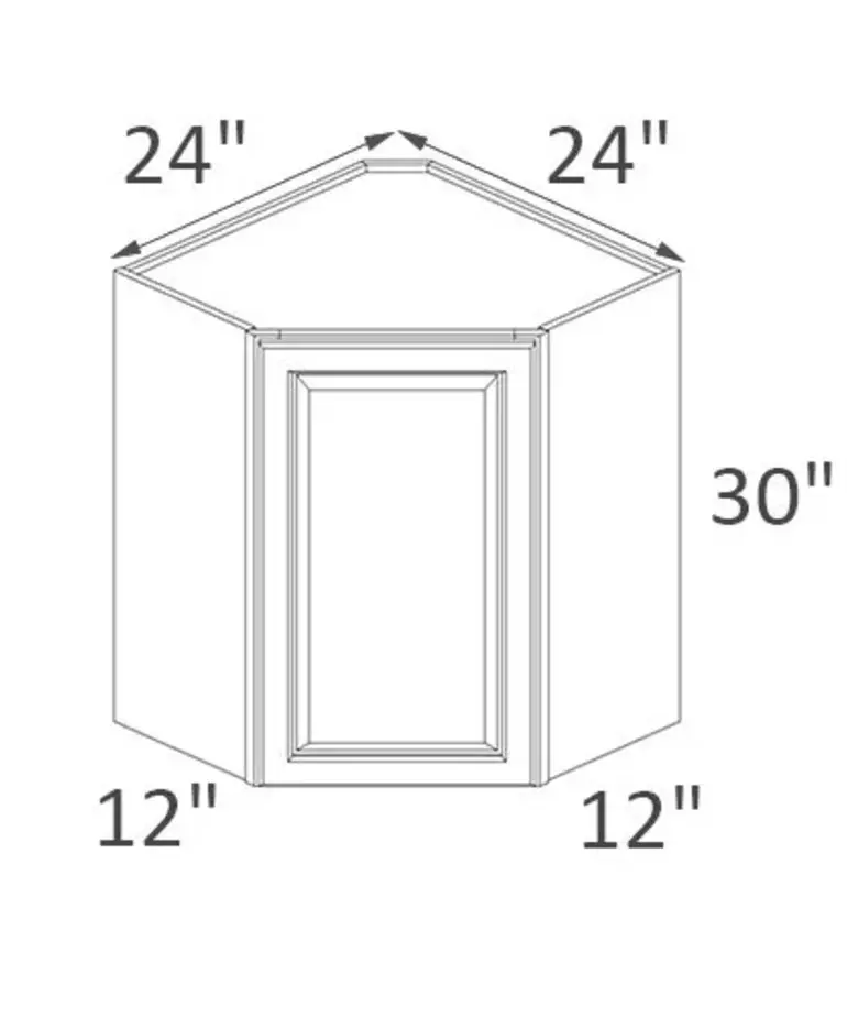 Evercraft Cabinetry Diagonal Wall Corner Cabinet - WDC2430