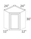 Evercraft Cabinetry Diagonal Wall Corner Cabinet - WDC2430