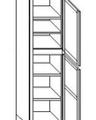 Evercraft Cabinetry Kitchen Cabinets - Wall Pantry - 18"W x 24"D x 90"H Right Hinged