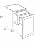 Evercraft Cabinetry Full Height Wastebasket Base Cabinet BWBK18