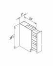 Evercraft Cabinetry Base Spice Rack Pull Out Cabinet BSR09