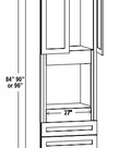 Evercraft Cabinetry Single Oven Cabinet - 33"W X 84"H X 24"D - 2D, 3Drw