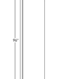 Evercraft Cabinetry Refrigerator End Panel 3"x96"x24"