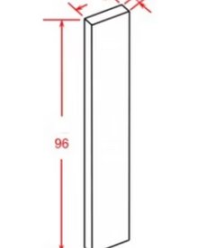 Evercraft Cabinetry Wall Filler - 3"x96"